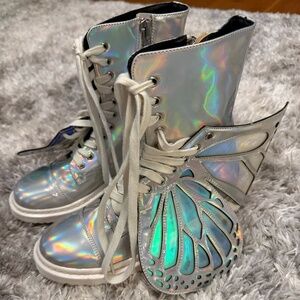 Club Exx Holographic Metamorphic Boots Size 8